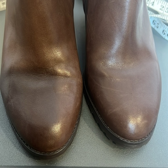 Ralph Lauren Shaley Brown Wedge Ankle Boots Size 8.5 - Picture 12 of 13